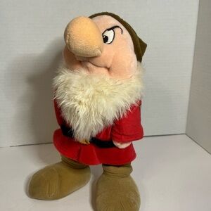 Disney Store Snow White 7 Dwarfs Grumpy 11" Self Standing Plush Doll